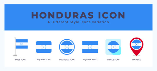 Honduras set of vector icon. For web. and mobile app