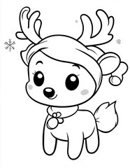 Main Image: A cheerful snowman wearing a bright scarf and a top hat, surrounded by playful kids building snow forts.

Festive Elements:

Cartoon-style Christmas trees decorated with colorful ornaments