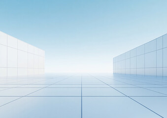 Fototapeta premium Abstract 3d rendering minimalist style architectural space scene