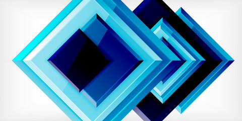 Colorful squares with reflections abstract background design. Vector Illustration For Wallpaper, Banner, Background, Card, Book Illustration, landing page