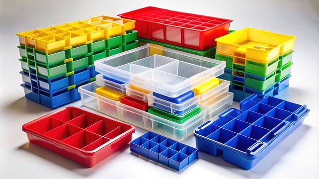 Customizable plastic dividers in diverse shapes, sizes, and vibrant colors to compartmentalize and categorize items with precision and style.