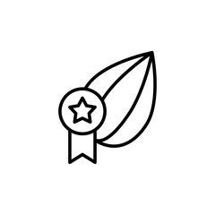 Best almond outline icons, minimalist vector illustration ,simple transparent graphic element .Isolated on white background