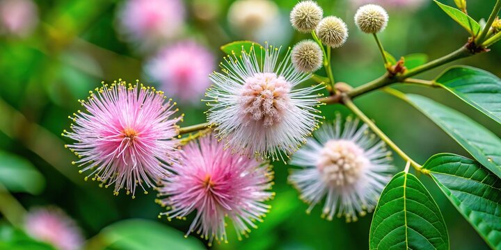 Delicate Ballota pseudodictamnus flowers with velvety leaves and stems sway gently in the breeze, surrounded by lush green foliage in a serene natural setting.