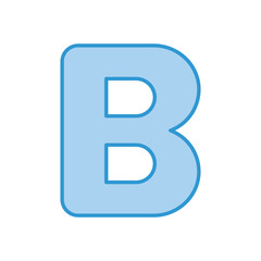 Letter B icon vector stock illustration