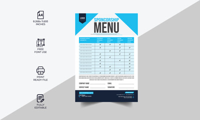 Technical Data Sheet layout template. Product Catalogue & modern Event Schedule conference design template, Minimalist product brochure template, corporate flyer, business flyer, sponsorship Template