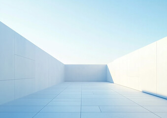 Obraz premium Abstract 3d rendering minimalist style architectural space scene