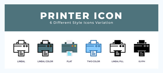Printer icon for websites and apps. vector illustration