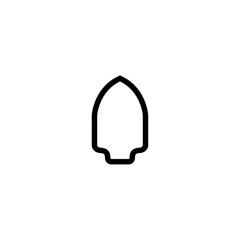 A large pike, a large spearhead with a sharp corner on top icon.