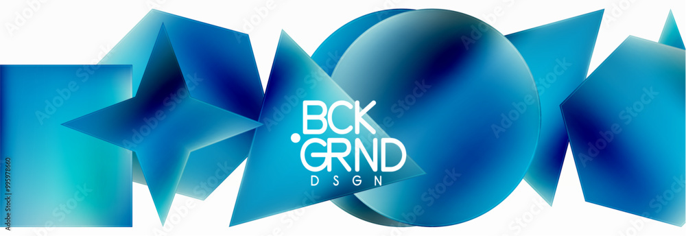 Poster neon color geometric shapes square triangle circle abstract background. vector illustration for wall