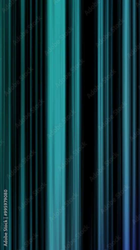 Poster abstract background with vertical moving lines on black background. animation. multi-colored vertica