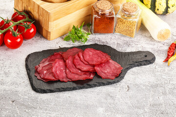 Smoked beef meat - Pastrami slices