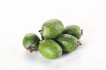 Fresh sweet juicy ripe feijoa