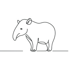 A black and white drawing of a tusk tusked elephant. The elephant is walking on a white background