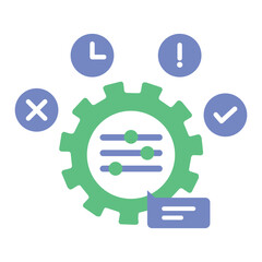 Fototapeta premium Contextual Prompting Icon. Representing AI Context Understanding. System Prompt Adjustment. User Input Contextualization. Context-Based Prompts. Vector Editable icon.