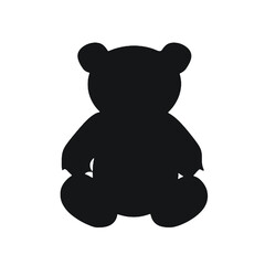 silhouette of teddy bear ,vector illustration transparent background 