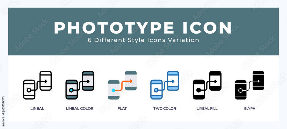 Poster prototype icon vector for web. and mobile app