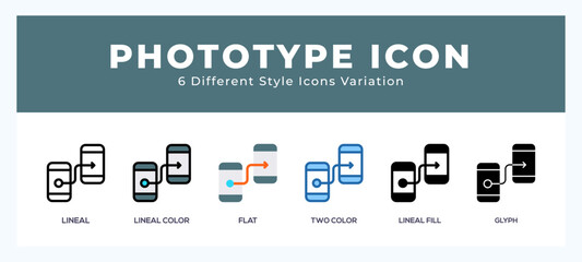 Prototype icon vector for web. and mobile app
