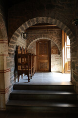 The male monastery of the Monastery of Varlaam, which is part of the Meteora monastic complex in the region of Thessaly, Greec.