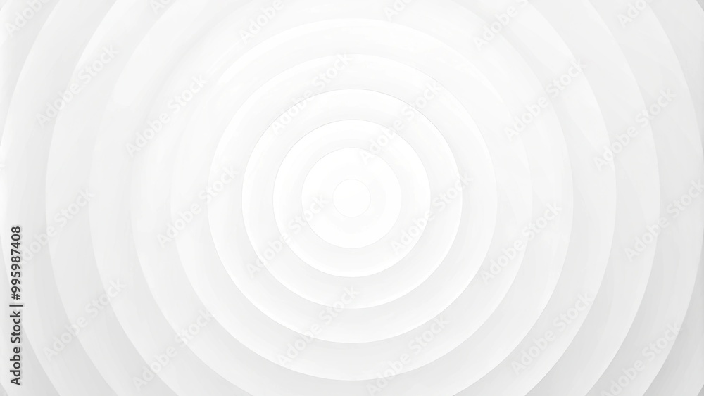 Poster concentric randomly offset white rings or circles steps fading out background wallpaper banner, clos