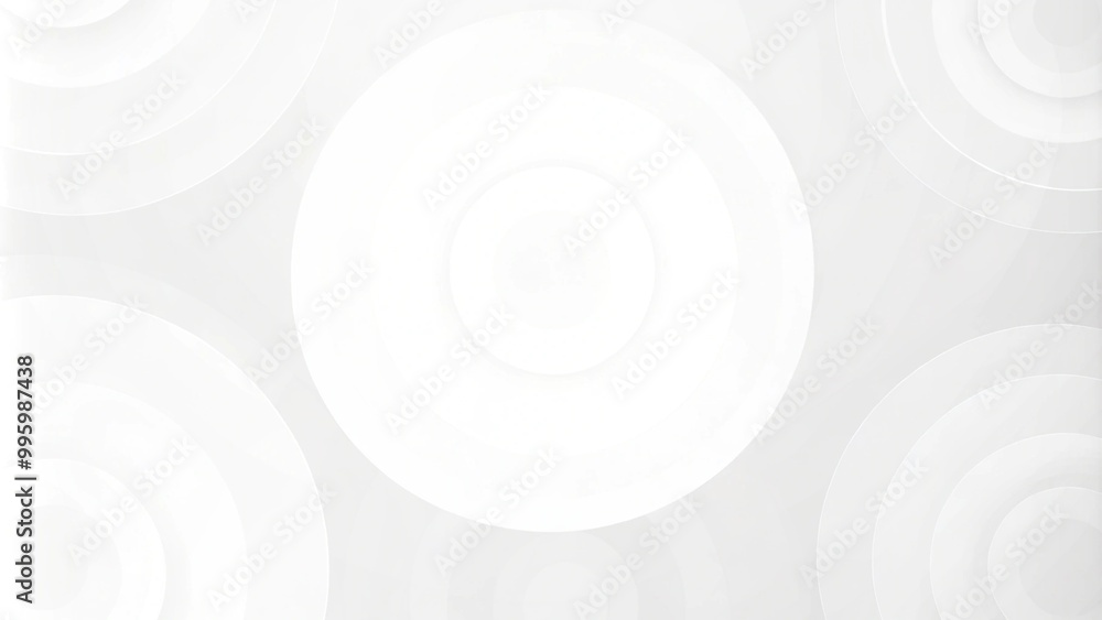 Poster concentric randomly offset white rings or circles steps fading out background wallpaper banner, clos