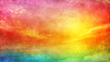 Modern Colorful abstract background of abstract sunset sky with paint blotches and soft blurred texture in blue green yellow beige and orange border in gradient paint colors. Abstract defocused.