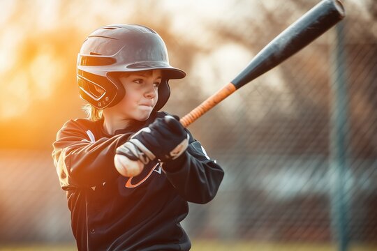 A young baseball player is holding a bat and wearing a helmet