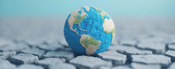 Natural resources dwindling on Earth, urgent environmental message, 3D illustration