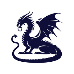  dragon silhouette vector illustration