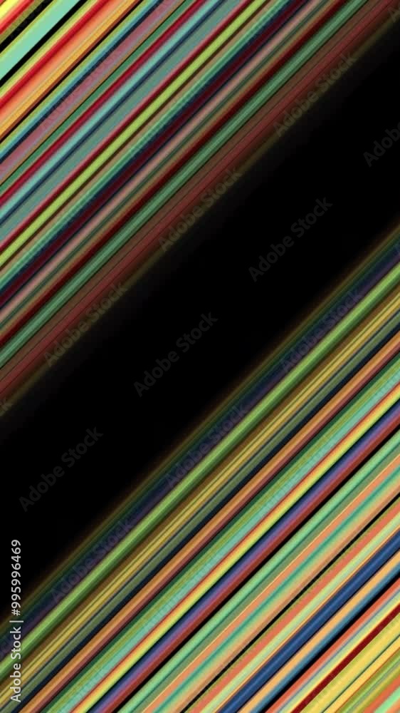 Poster mirrored diagonal stripes coming from the black space and spreading into the different directions. a