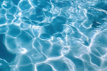 Fototapeta premium The water is calm and clear, with ripples reflecting the sunlight