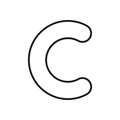 Letter C icon vector stock illustration