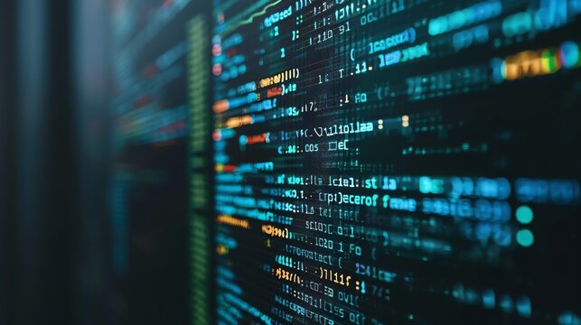 A computer screen displaying lines of code.