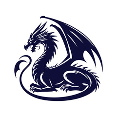  dragon silhouette vector illustration