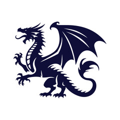  dragon silhouette vector illustration
