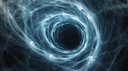 Naklejka premium A blue and white spiral with a hole in the middle
