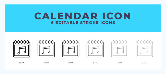 Calender line icon vector illustration. Trendy styles.