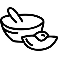 Simple vector icon avocado breakfast
