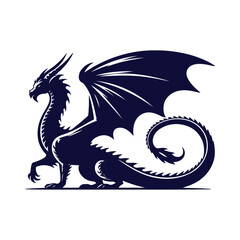  dragon silhouette vector illustration