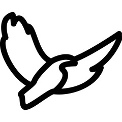 Simple vector icon falcon