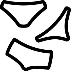 Simple vector icon types of underwear
