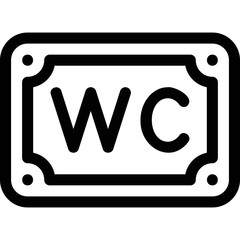 Simple vector icon toilet sign