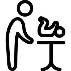 Simple vector icon changing table