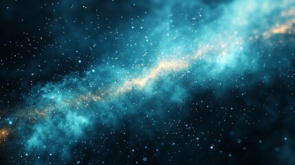 Fototapeta premium Teal gradient background with light particle. 4K resolution