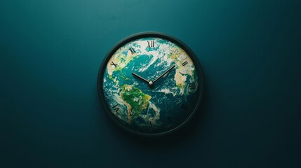 A clock where climate justice activism is the hands, speeding up as the planet heats, driven by the urgency of the cause