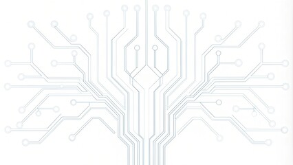 Circuit outline on pure white background technology background circuit background. Connection Background. 