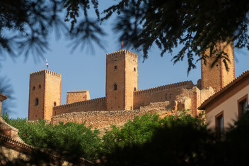 Vista del castillo medieval de Molina de Aragón, Guadalajara, España.