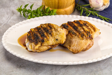Two Tasty grilled chicken thighs