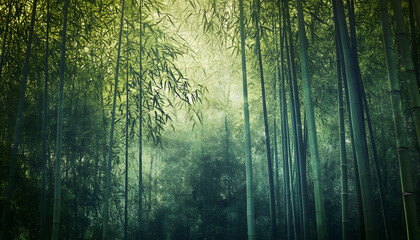 Fototapeta premium bamboo forest grunge background texture ai generative art