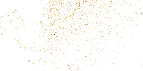 Abstract doted and confetti golden glitter and dust particles splatter on transparent background. Dust golden grunge background. Vector illustration.