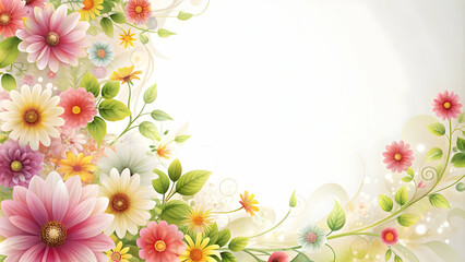 Abstract floral background design on a white background, floral, abstract, background, design, white, elegant, artistic